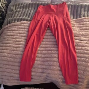 Vibrant Red High-Waisted Leggings